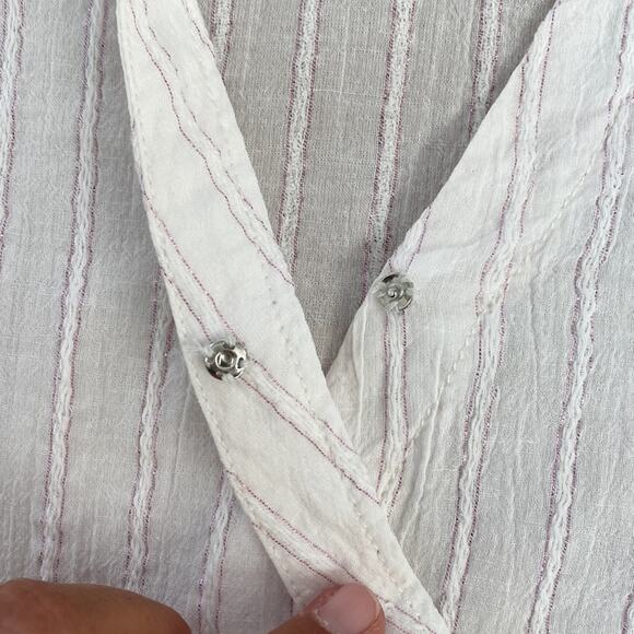 Madewell Cream Peplum Top Small - Picture 3 of 9